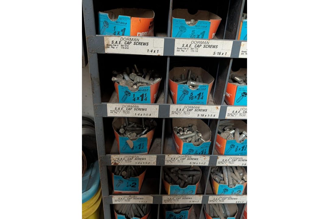 (2) 72 Compartment Wall Mount Fastener Bins w/ Contents - Image 11 of 16