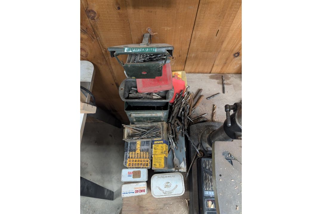 Ryobi 10" Drill Press w/ Large Quantity of Drill Bits - Image 6 of 14