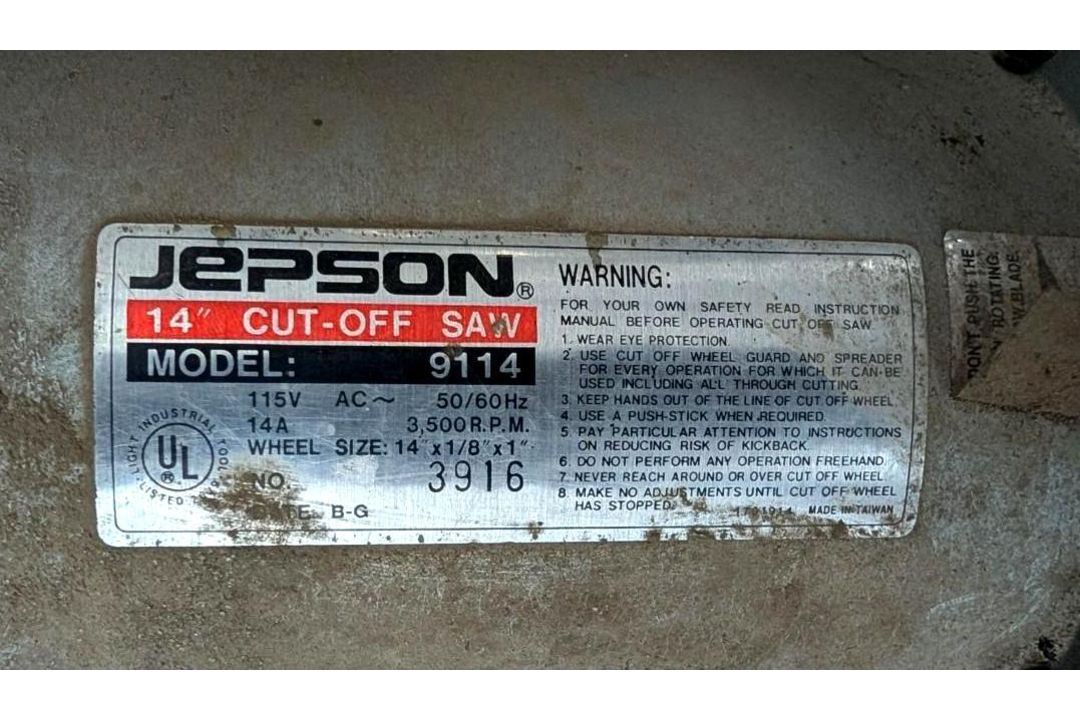 Jepson 14" Cutoff Saw - Image 6 of 6