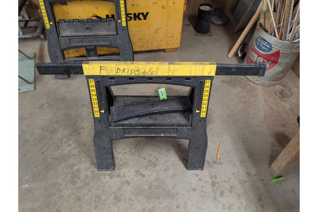 (2) Poly Folding Sawhorses - Image 5 of 8