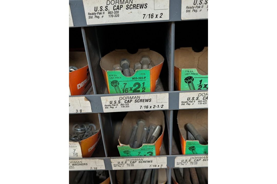 (2) 72 Compartment Wall Mount Fastener Bins w/ Contents - Image 6 of 16