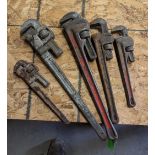 (5) Pipe Wrenches