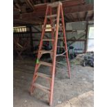 8' Fiberglass & Aluminum Step Ladder