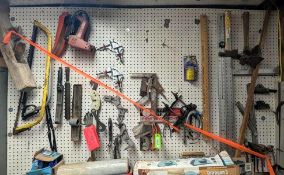 Contents of Pegboard on Wall
