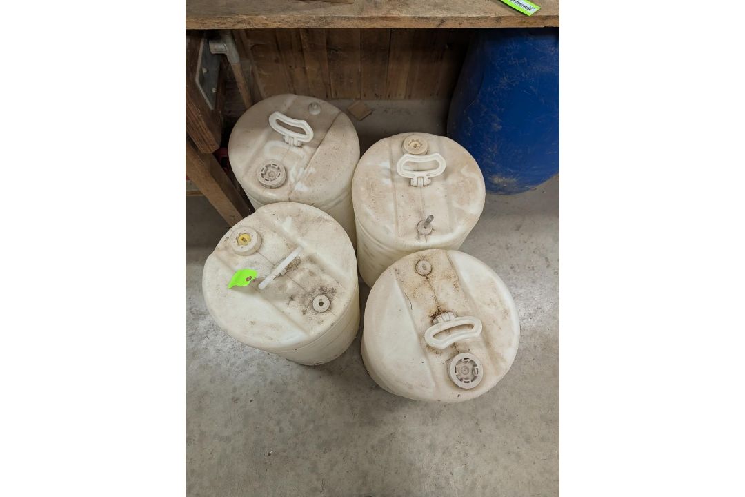 (4) 15 Gal Poly Drum - Image 3 of 4