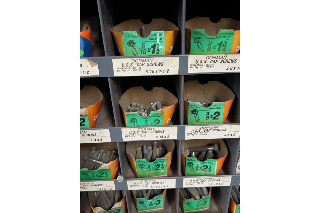 (2) 72 Compartment Wall Mount Fastener Bins w/ Contents - Image 5 of 16