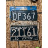 (4) Vintage VT Plates