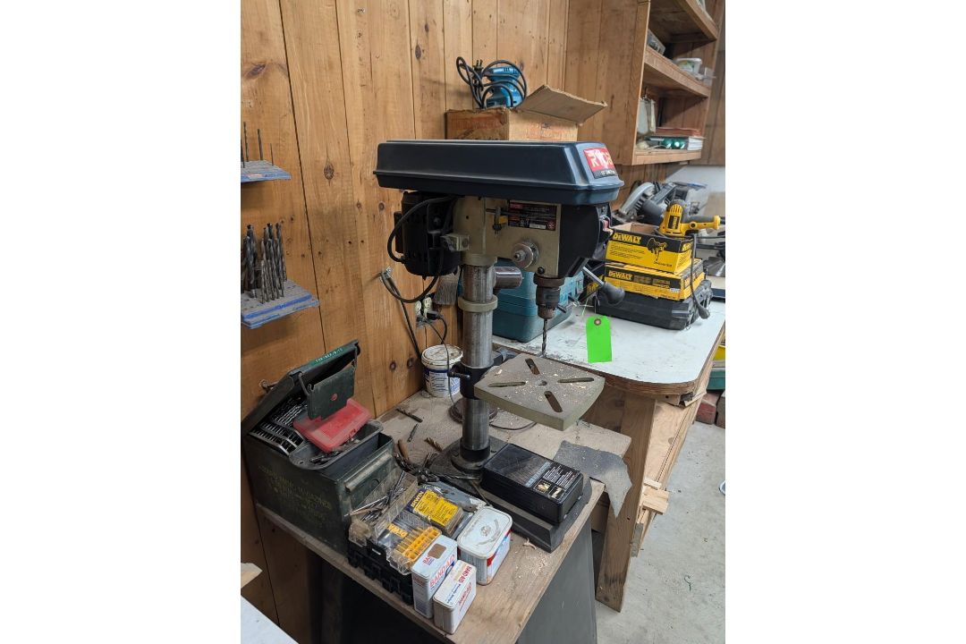 Ryobi 10" Drill Press w/ Large Quantity of Drill Bits - Image 4 of 14