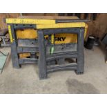 (2) Poly Folding Sawhorses