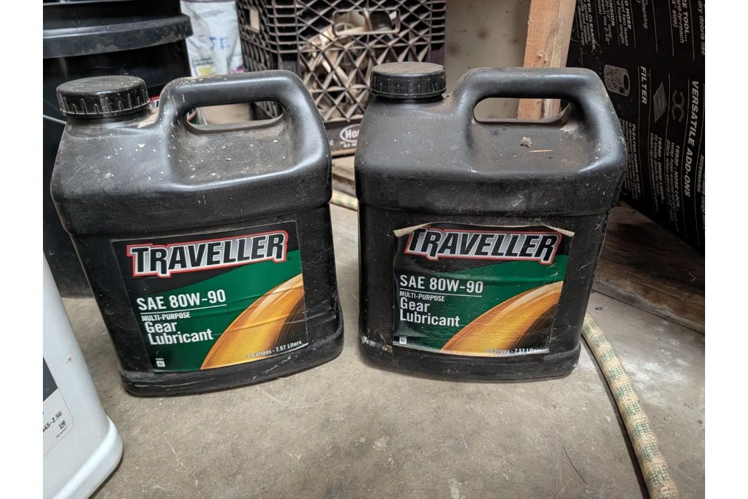 5 Gallon Pail Hand Pump w/ 3 Pails of Assorted Lubricants - Image 2 of 7