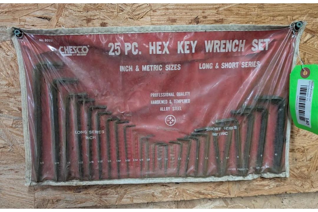 (25pc.) Steel Co. SAE and Metric Hex Key Set