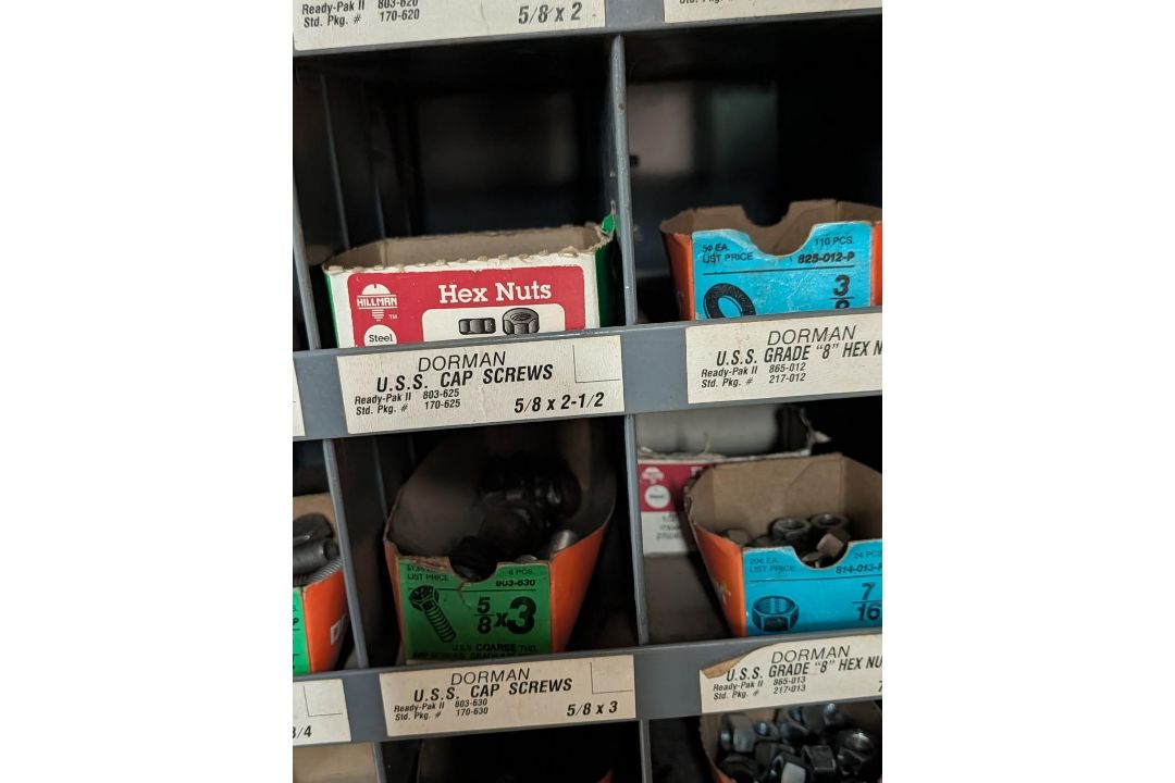(2) 72 Compartment Wall Mount Fastener Bins w/ Contents - Image 8 of 16