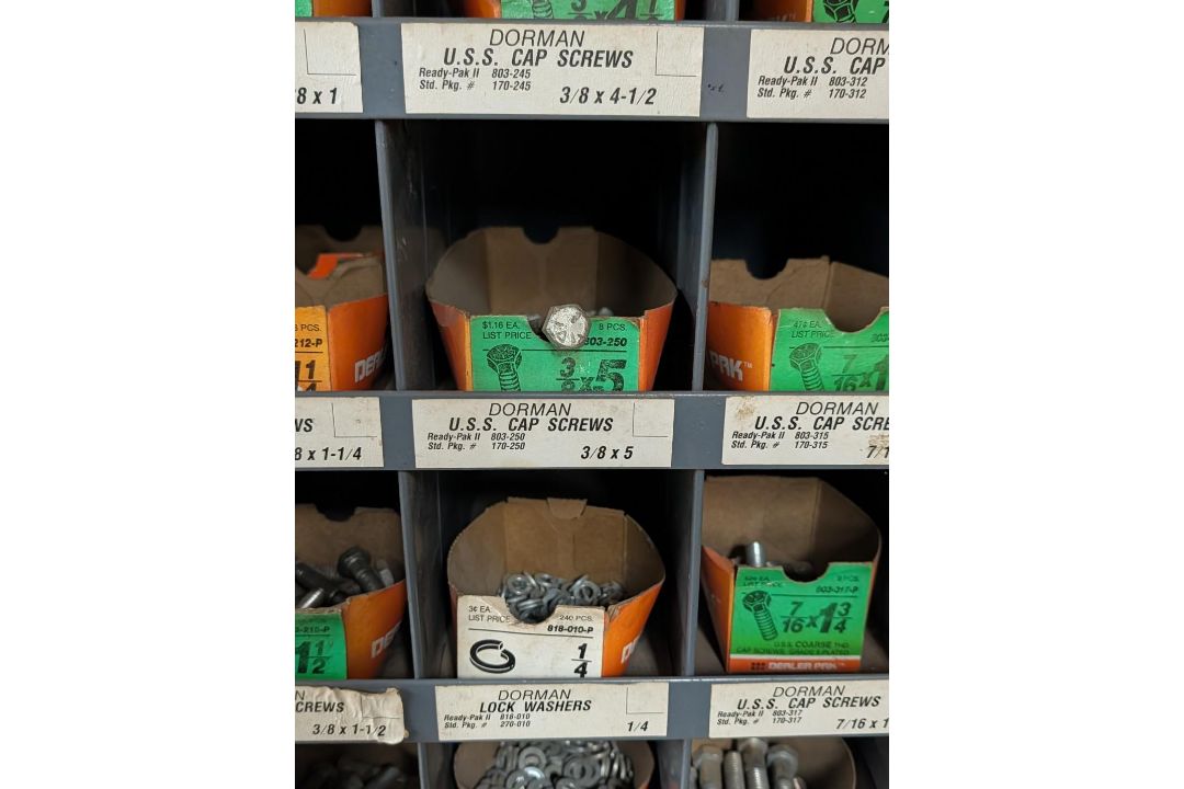 (2) 72 Compartment Wall Mount Fastener Bins w/ Contents - Image 4 of 16