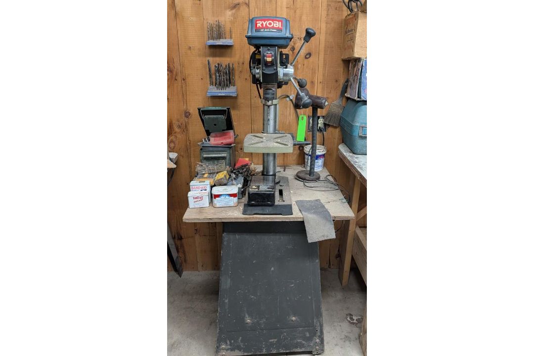 Ryobi 10" Drill Press w/ Large Quantity of Drill Bits - Image 1 of 14
