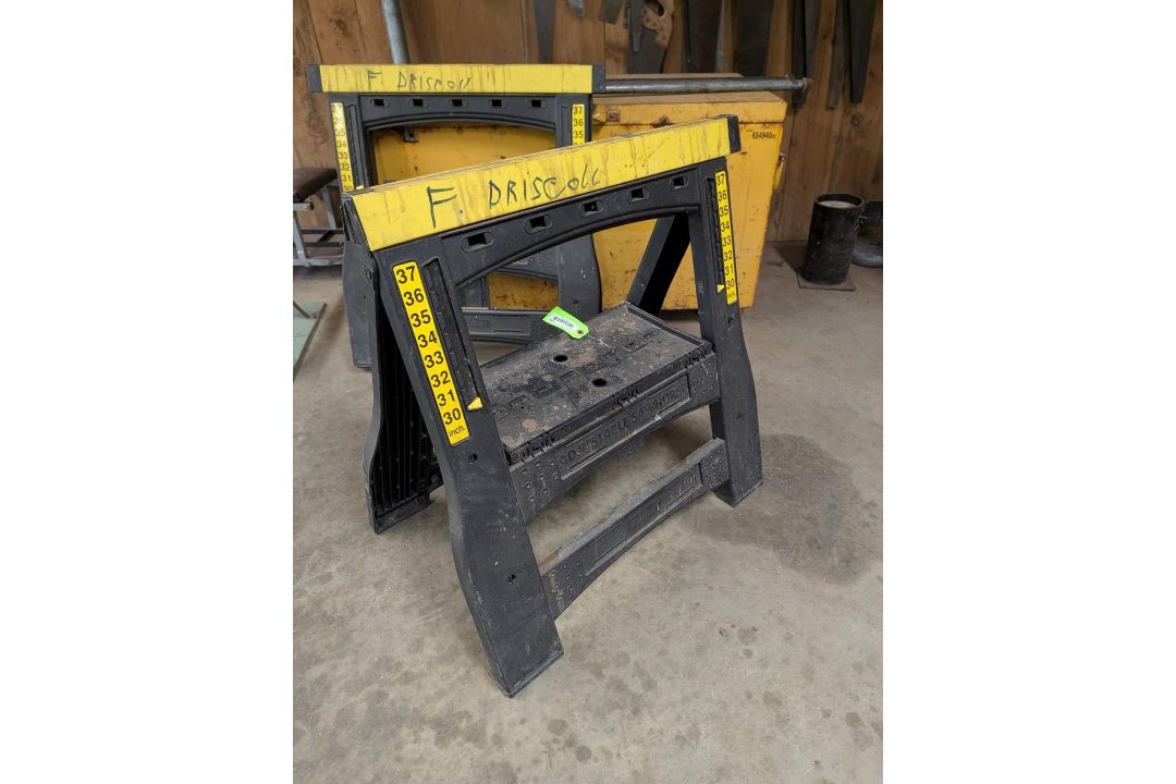 (2) Poly Folding Sawhorses - Image 3 of 8