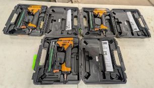 (3) Bostitch Pneumatic 18 ga Staplers