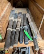 (8+/-) Heavy Duty 1" Cold Chisels/Wedges