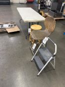 Table, Stool, Chair & 2-Step Ladder
