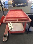 ULINE Red 2-Shelf Utility Cart