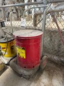 Justrite Oily Waste Can w/ Cart