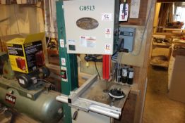 GRIZZLY GO513 VERTICAL BANDSAW, 17", 2HP, 1PH, S/N 06030350