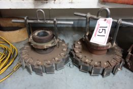 PAIR OF 16 KNIFE PLANER SIDE HEADS, 13" DIA., 3" BORE