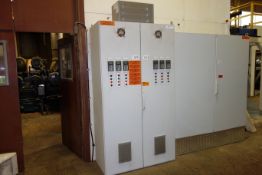 ARROW VARIABLE FREQUENCY DRIVE CABINET, (6) MITSUBISHI A700 VFD'S, GRADE SCAN INFEED & OUTFEED,