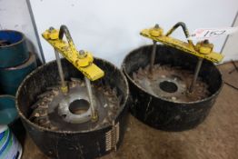 PAIR OF 16 KNIFE PLANER SIDE HEADS, 13" DIA., 3" BORE