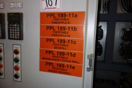 ARROW VARIABLE FREQUENCY DRIVE CABINET (2) MITSUBISHI VFD'S, BLANKER CHIP, PLANER INFEED ROLLS