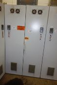 ARROW VARIABLE FREQUENCY DRIVE CABINET, (2) MITSUBISHI VFD'S, PLANER INFEED #2 ROLLS, PLANER MID