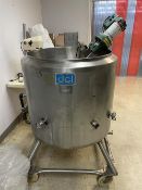 DCI 53 Gallon Stainless Steel Jacketed Mixing tank with Lightnin' Mixer - 90 volt DC variable