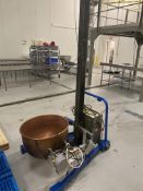 Savage Model 0712 Kettle Lifter serial number 1220 (built new in 2004) with 450lb capacity 1/60/115v