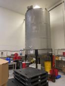 55,000lb (5,500 gallon) stainless steel corn syrup tank with 8' x 8' base measurement, 12' high