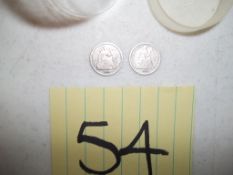 Lot of Seated Libery Half Dimes