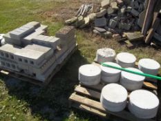 Pallets of Concrete Blocks and…
