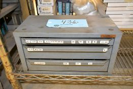 Huot Model 13590 3-Drawer Index Cabinet with Drills and Taps