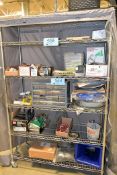 Lot - Tubing, Exit Sign, Ear Plugs, End Cap Inserts, Framing Nails, Screws, Bolts, Eye Bolts, Etc.
