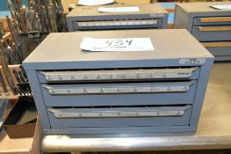 Huot Model 13050 3-Drawer Index Cabinet with Letter Drills