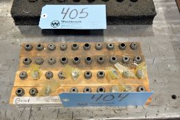 Lot - (4) 10 Piece ER16 Collet Sets with Stands