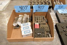 Lot - Cat 50 Pull Studs, Cat 40 Pull Studs and Various Collets in (2) Boxes