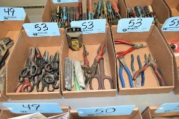 Lot - Scissors, Snips, Shears, Utility Knives and Blades in (3) Boxes