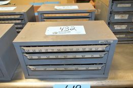 Huot Model 13000 3-Drawer Index Cabinet with Fractional Drills