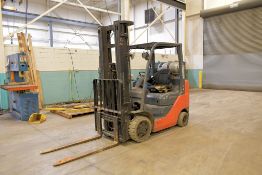 Toyota Model 8FCGU25 3,400-lb. Capacity LP Gas Forklift Truck, 48
