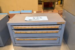 Huot Model 13000 3-Drawer Index Cabinet with Fractional Drills