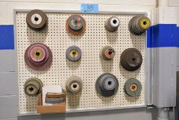 Lot - Grinding Wheels on (1) Wall
