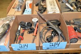 Lot - (3) Weller Soldering Irons with Solder in (1) Box
