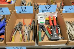 Lot - Pliers, Rivet Tool, Wire Strippers and Crimping Tool in (3) Boxes
