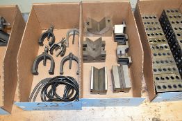 Lot - (6) Various V-Blocks with Clamps in (2) Boxes