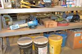 Lot - (4) 1/3 HP and (1) 1/8 HP Water Pumps on (1) Shelf with Attachments