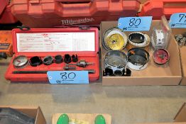 Lot - Hole Saws in (1) Box with Dayton No. 2A770 10-Piece Electrician's Hole Saw Kit